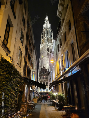Antwerp, Belgium - October 22, 2023: Historic center of Antwerp and beautiful Flemish architecture © Andrei Antipov