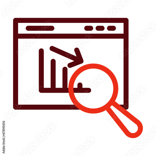 Search Thick Line Two Colors Icon Design