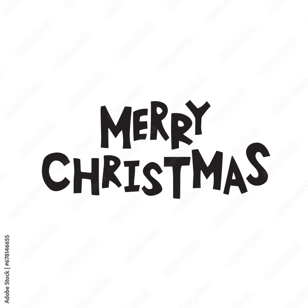 Christmas Greeting with Merry Christmas letter vector design