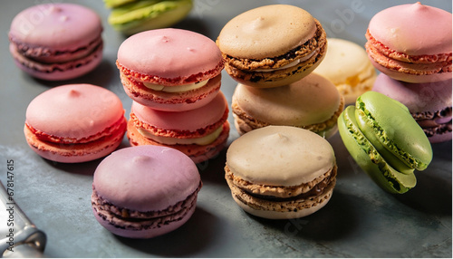 colorful macrons on a plate