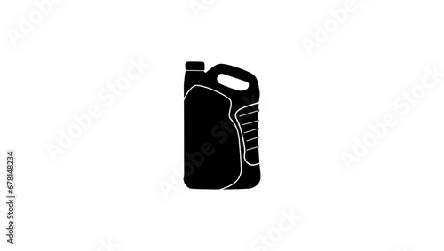 motor oil Packaging, black isolated silhouette