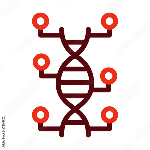 Genetic Modification Thick Line Two Colors Icon Design