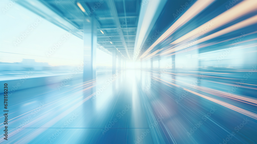 defocus blurred Passenger Boarding Bridge background motion blur tunnel ...