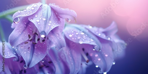 Dew Kissed Lilac Bell  Refined Nature s Elegance, Generative AI photo