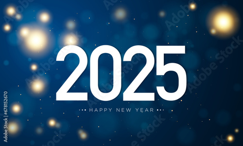 2025 Happy New Year Background Design.