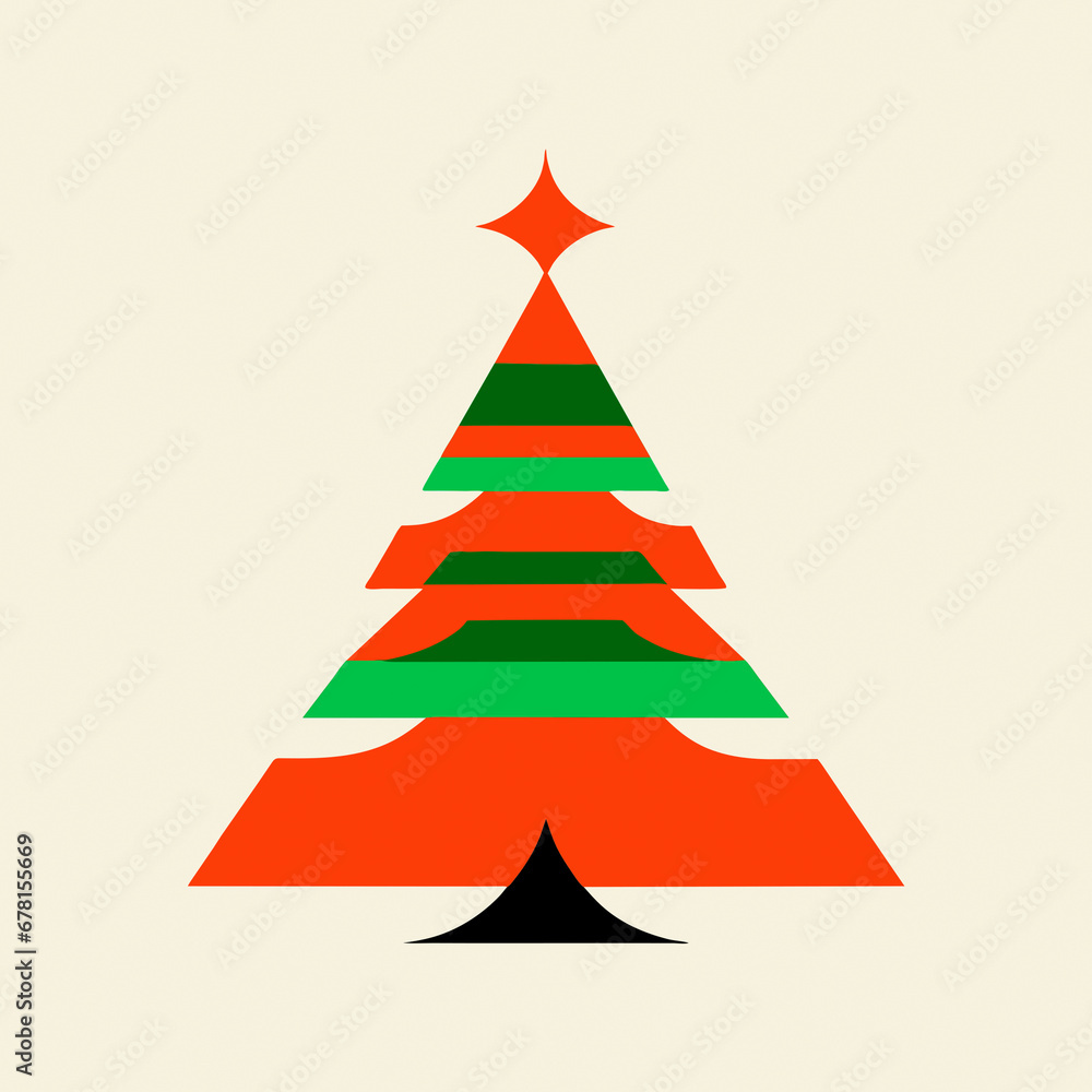 Original and stylish Christmas card. Christmas elements are drawn in a minimalistic original and modern style. Original and stylish Christmas card. Christmas elements are drawn in a minimalistic original and modern style.