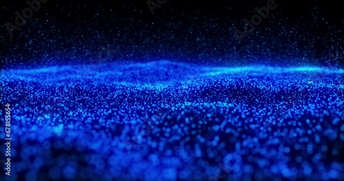 Background blue particles 4K video