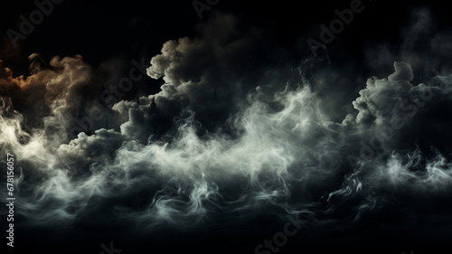 abstract smoke on a black background.