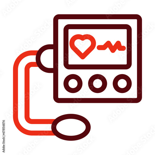 BP Machine Thick Line Two Colors Icon Design