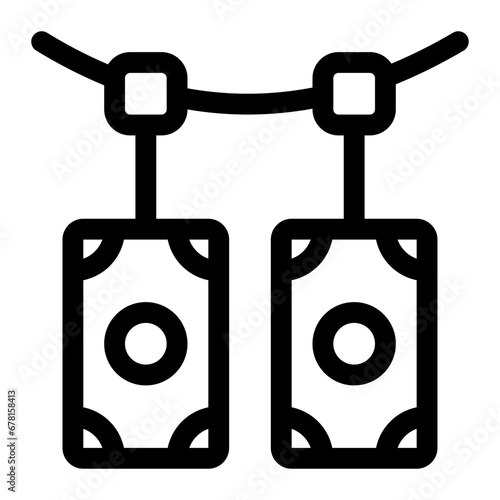 money laundering line icon