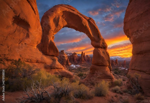 Silken Symphony  Utah s Arches National Park Sunset.