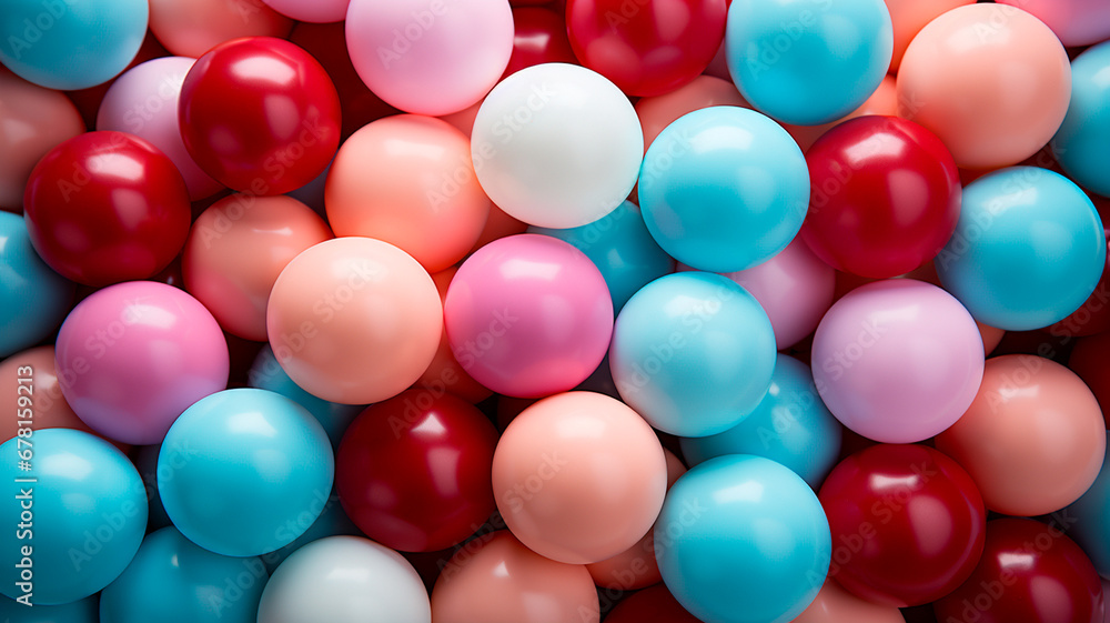 many colorful rubber balls in row many colorful rubber balls in row