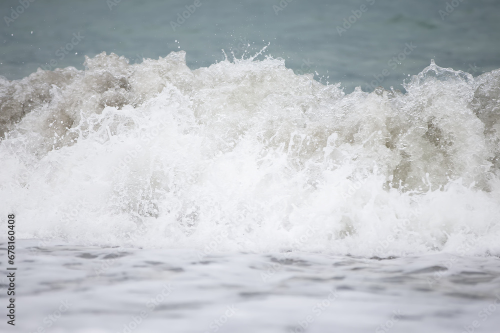 Beautiful foamy breeze from the waves of the sea close-up. Beautiful foamy breeze from the waves of the sea close-up.