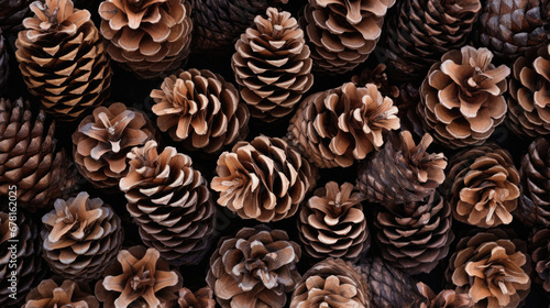 Background of pine cones. Close-up. Selective focus.
