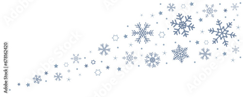 christmas snowflake banner background isolated vector illustration