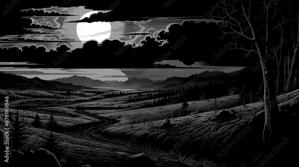 black and white landscape black and white landscape
