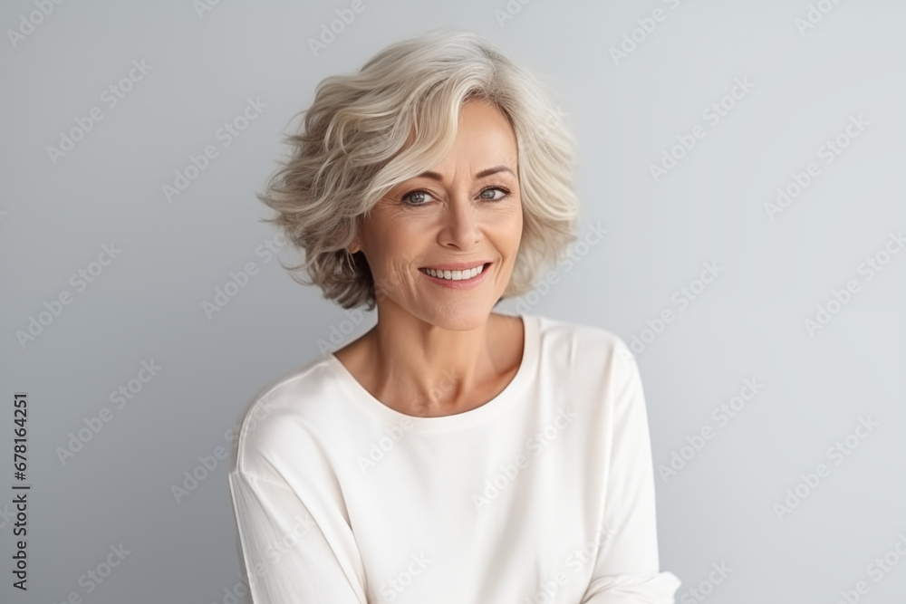 woman smiling toward the camera, generative AI woman smiling toward the camera, generative AI