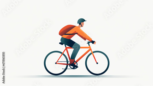 A simple graphic of a cyclist on a bicycle. Perfect