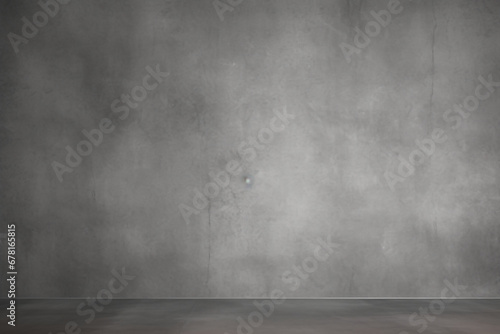 Cement wall and floor as background in loft style for product display with copy space for text.