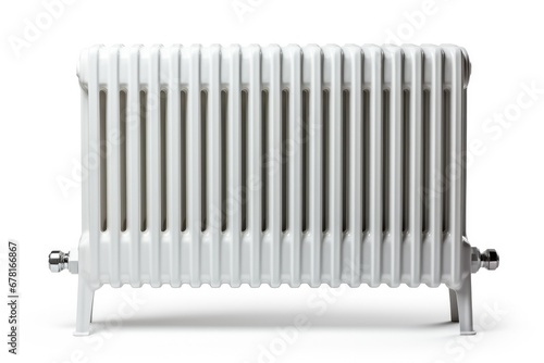 Electric oil-filled radiator isolated on a white background 