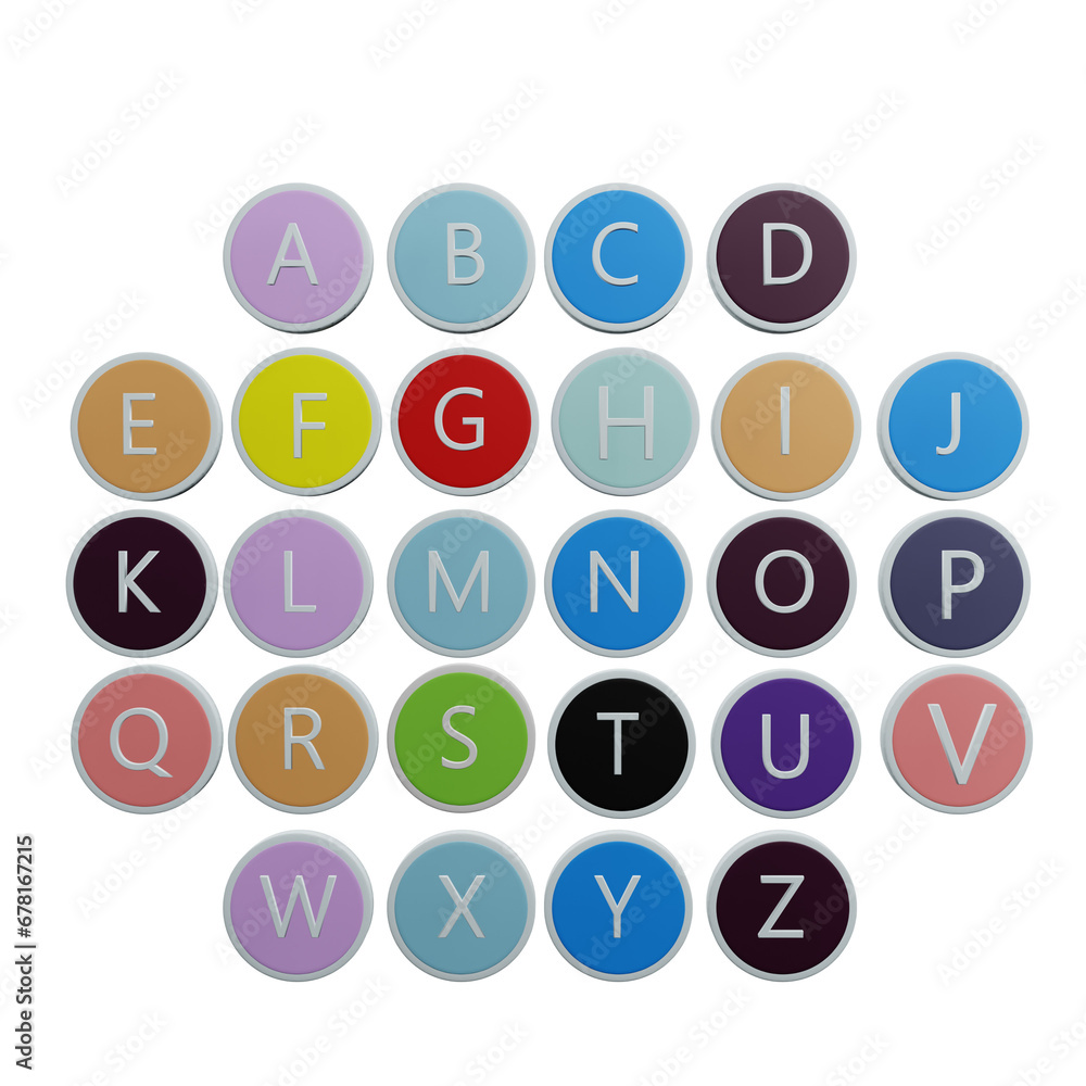 3 D illustration of abc alphabet icon 3 D illustration of abc alphabet icon