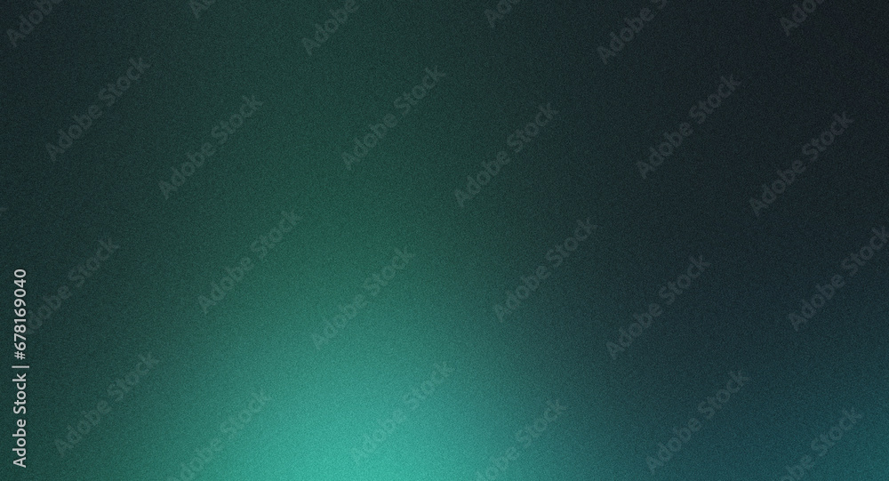 dark green teal , grainy noise grungy empty space , spray texture color gradient shine bright light and glow rough abstract retro vibe background template