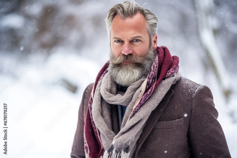 an elegant gentleman in a wool scarf an elegant gentleman in a wool scarf
