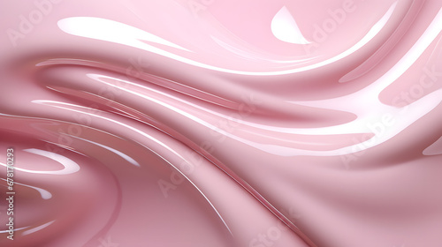 Floating glossy Pink cream wallpaper