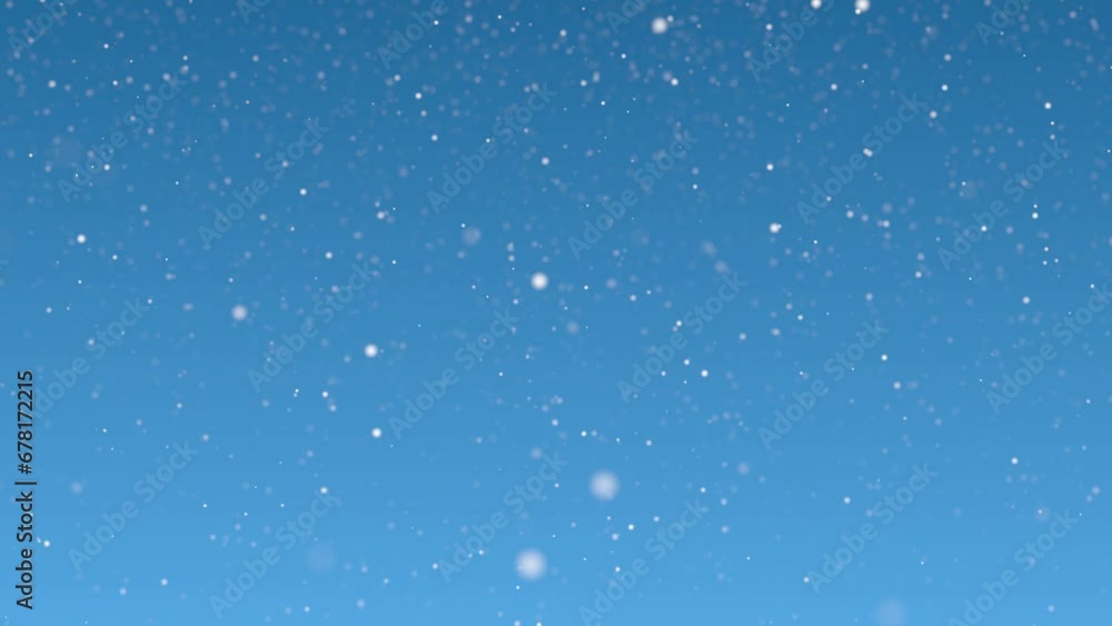Calm falling snow flakes winter background. 4K seamless looping Christmas background Calm falling snow flakes winter background. 4K seamless looping Christmas background