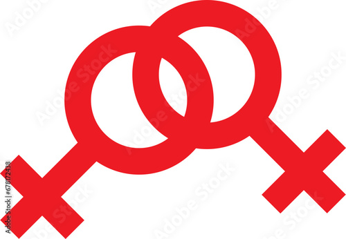 Lesbian symbol illustration