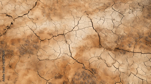 Aerial view of dry land texture in southern Europe photo