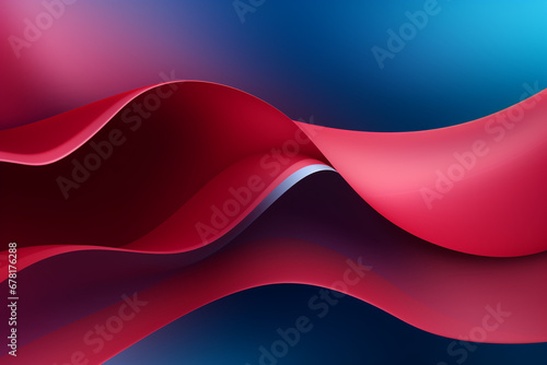 Crimson & Forest Blue Waves: Modern Luxury Background