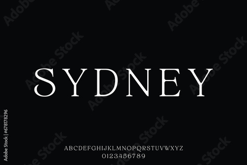 Elegant minimalist vintage alphabet display font vector. Natural serif typography style