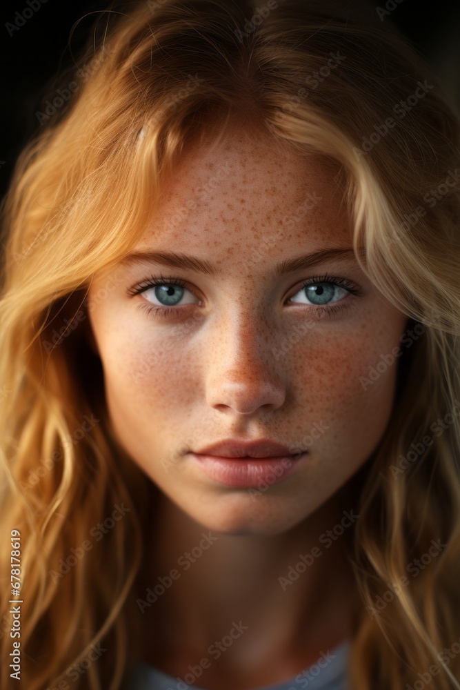 hyper-realistic portrait of a model with natural warm lighting hyper-realistic portrait of a model with natural warm lighting