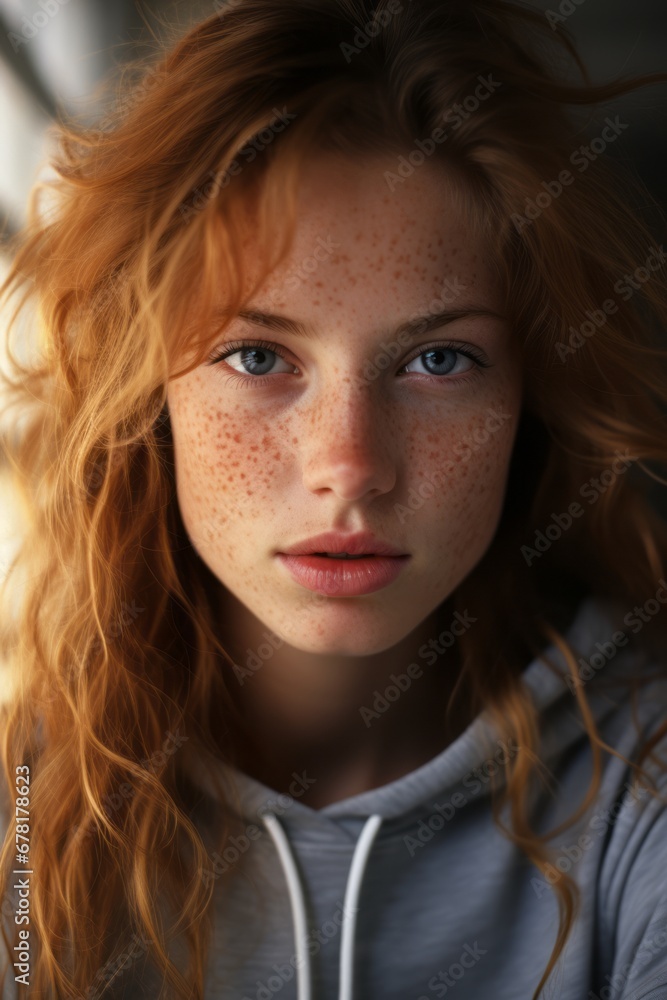 hyper-realistic portrait of a model with natural warm lighting hyper-realistic portrait of a model with natural warm lighting