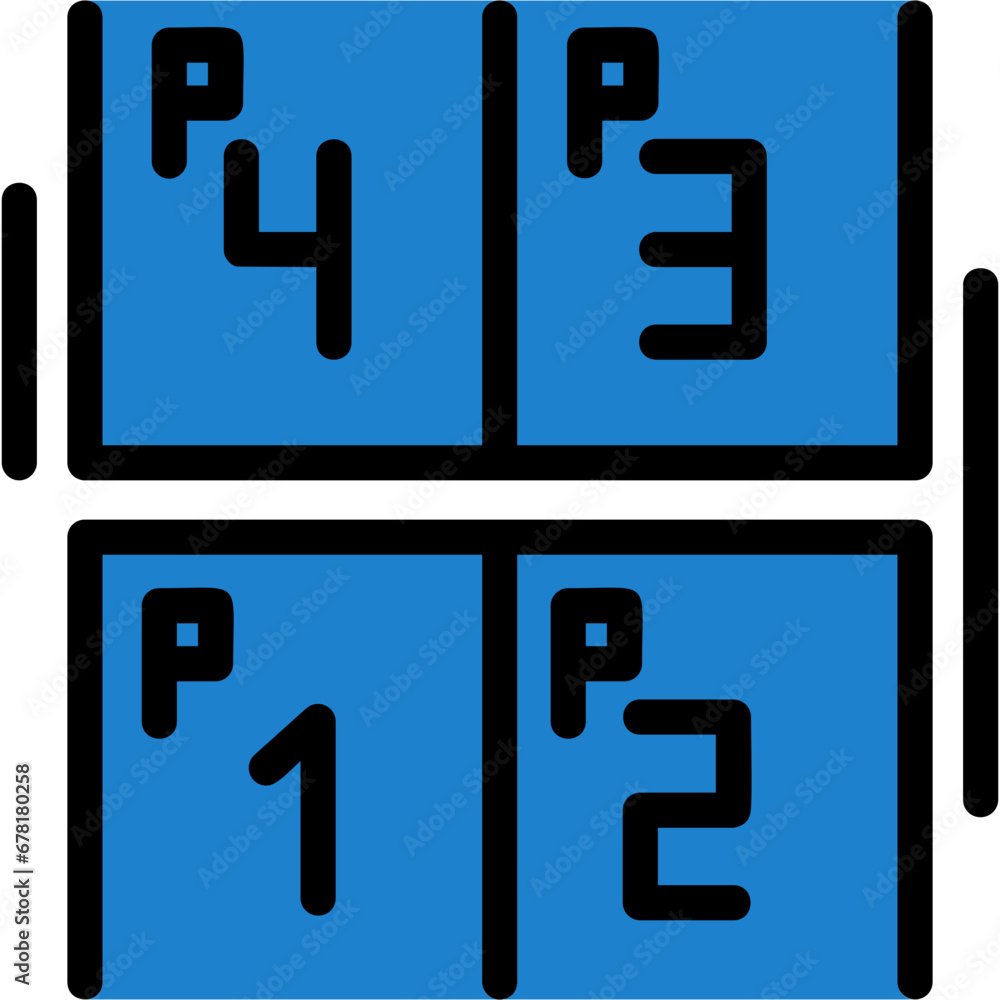 Parking space numbering Icon Parking space numbering Icon