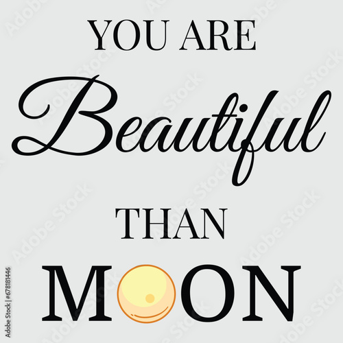 Romantic typography minimal vector design.