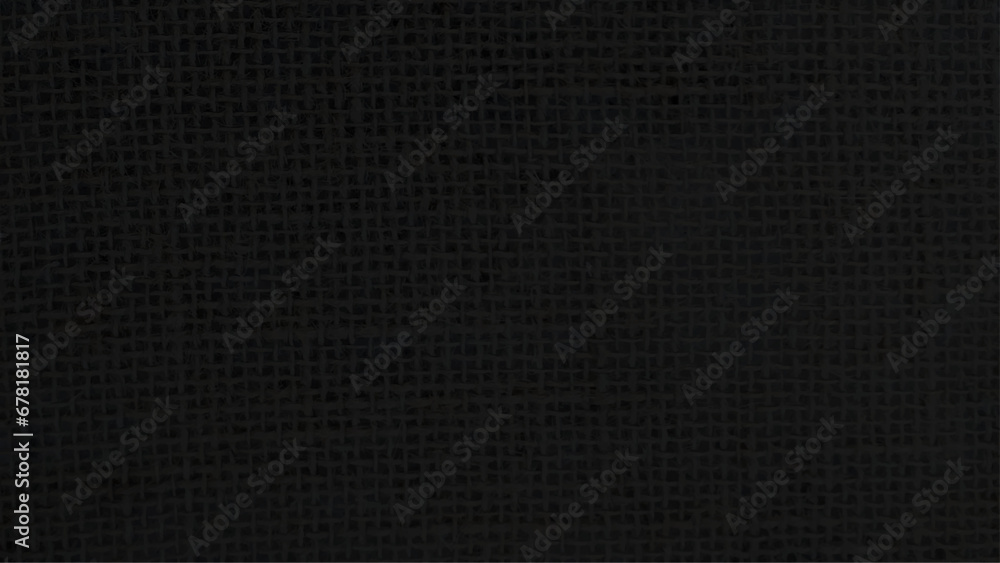 Black sackcloth woven texture background in natural pattern.