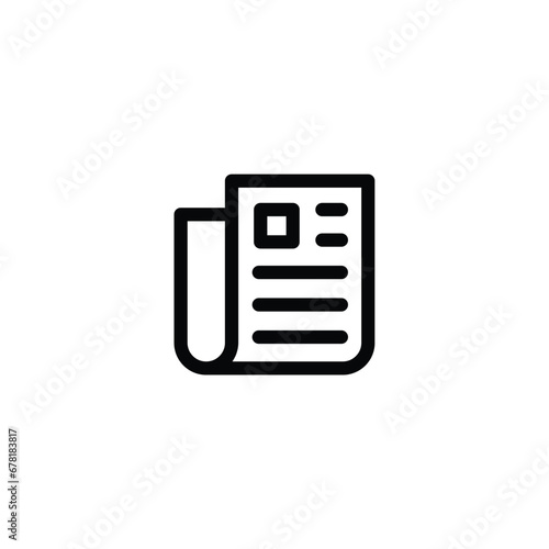 Newspaper icon vector