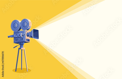 Movie time concept. Cinema banner design