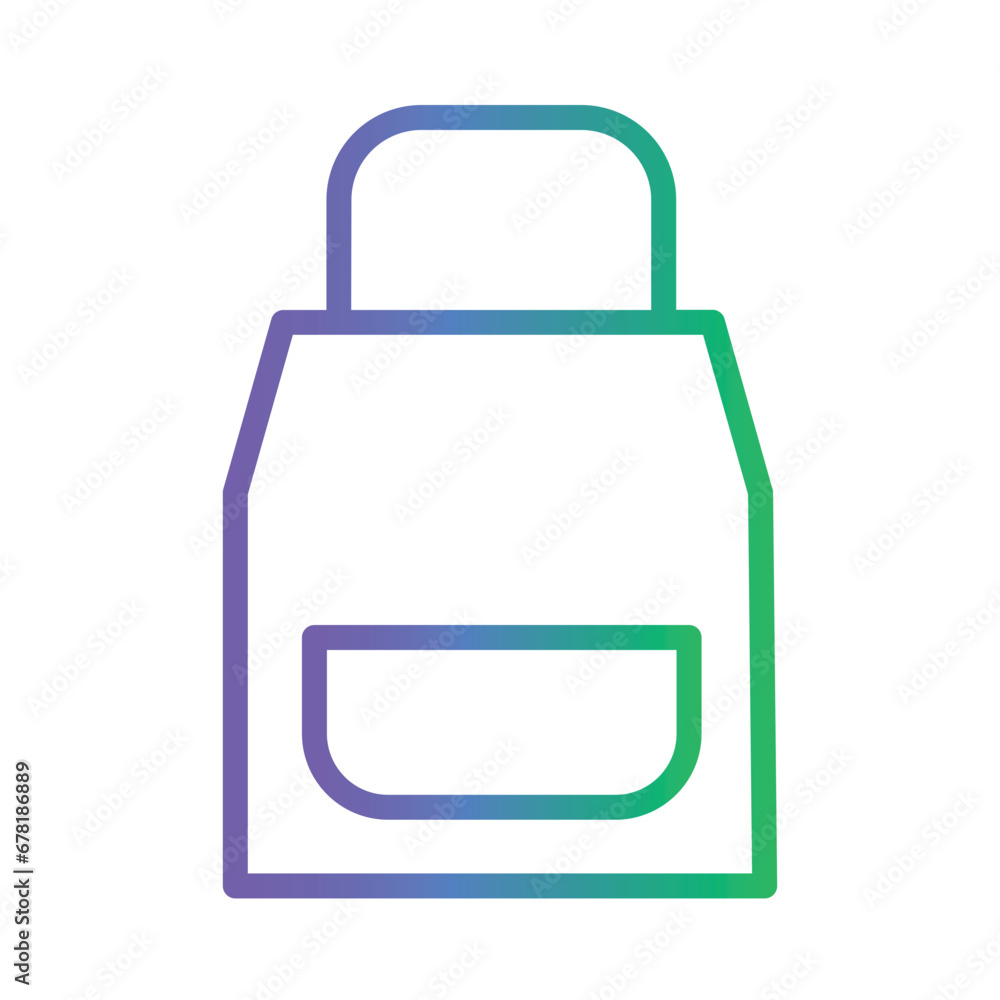 Apron Cloth Female Gradient Outline Icon Apron Cloth Female Gradient Outline Icon