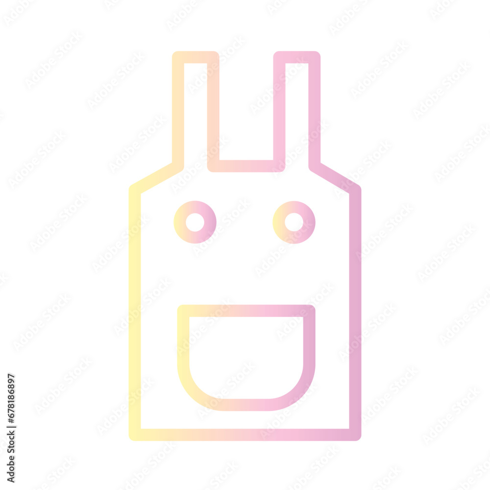 Apron Clean Cooking Gradient Outline Icon Apron Clean Cooking Gradient Outline Icon