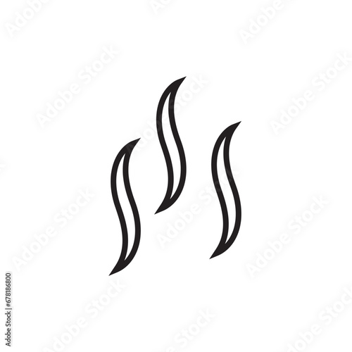 hot smoke steam icon vector illustration eps 