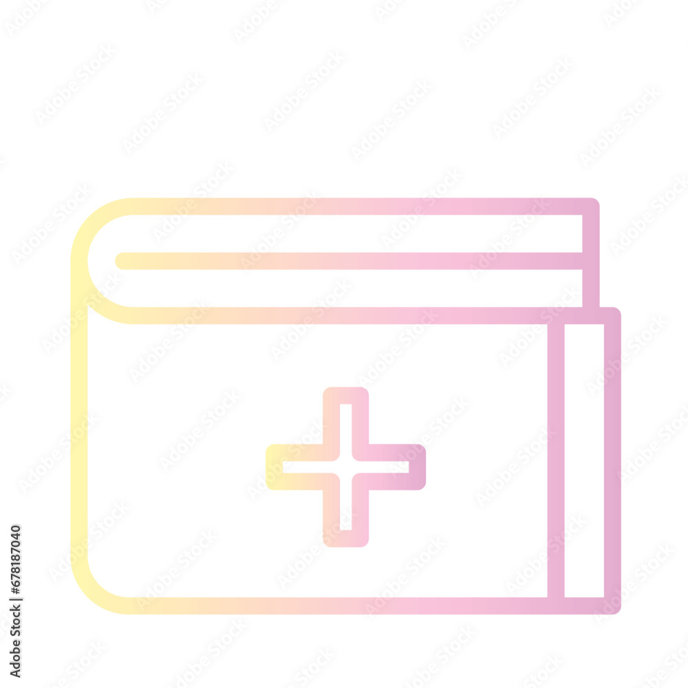 Fototapeta premium Bank Cash Credit Gradient Outline Icon