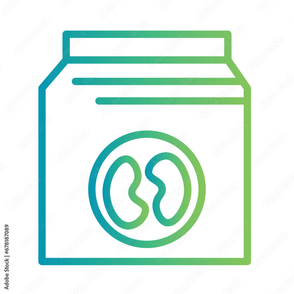 Coffee Drink Pocket Gradient Outline Icon Coffee Drink Pocket Gradient Outline Icon