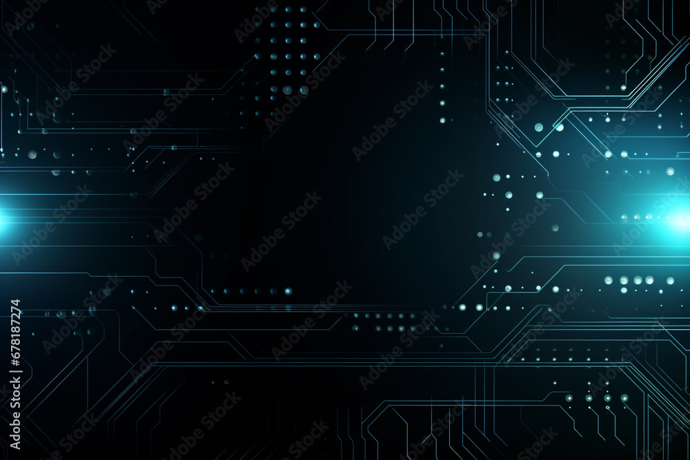 Obraz premium Abstract technology digital line electronic network data innovation concept background.