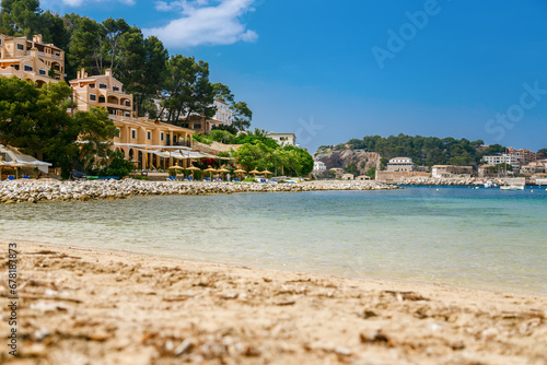 Seaside relaxation on a sunny day at Port de Soller