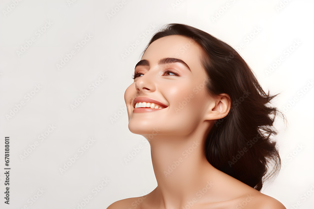 Beautiful smiling woman with healthy skin portrait Beautiful smiling woman with healthy skin portrait