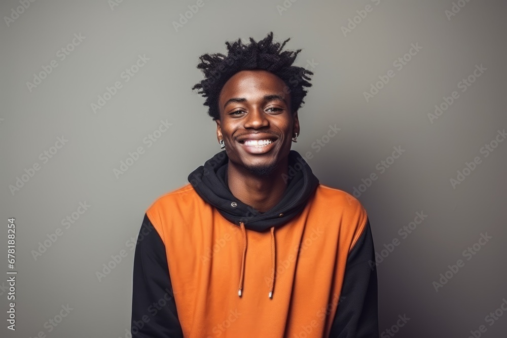 Portrait of black confident man with copy space. AI Generated Portrait of black confident man with copy space. AI Generated