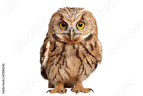 Artful Avian Majesty Owl Realism on Transparent Background, PNG, Generative Ai